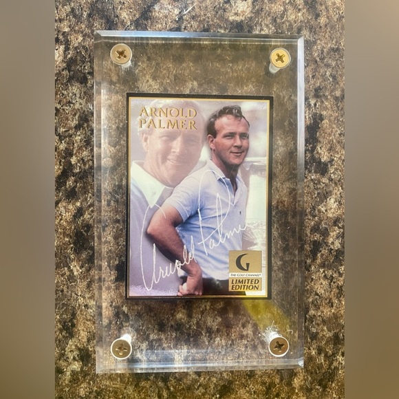 Arnold Palmer Sportswear VTG  Teal Navy Golf Sweater Vest & Limited Edition Card - Picture 7 of 8